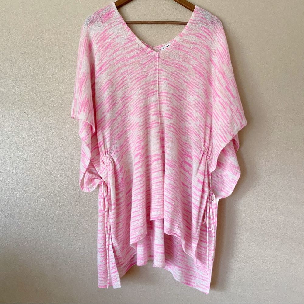 White + Warren Two Way Pink Poncho